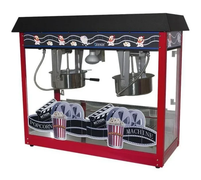 Popcorn Machine 2x8oz POP6A-2 Red & Black