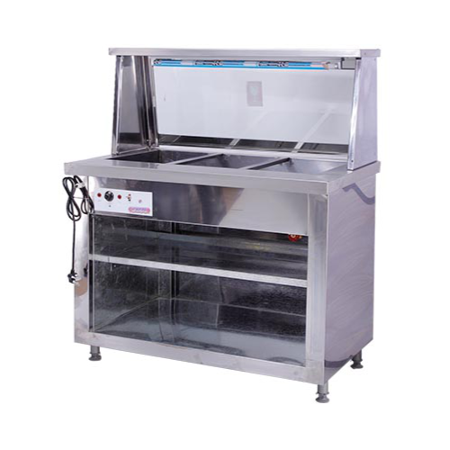 3 Divison Electric Bain Marie With Sneeze Guard (Floor Standing) 1 3 Divison Electric Bain Marie With Sneeze Guard (Floor Standing)