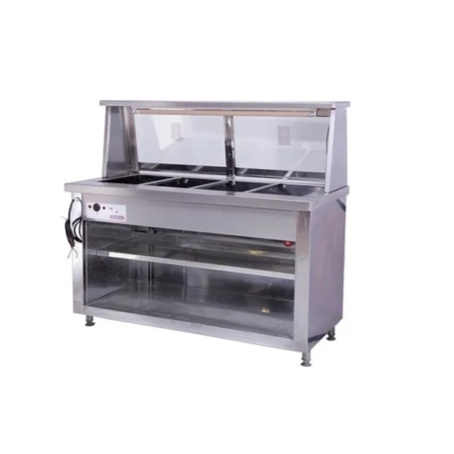 4 Division Bain Marie With Glass (Floor Standing) 1 4 Division Bain Marie With Glass (Floor Standing)