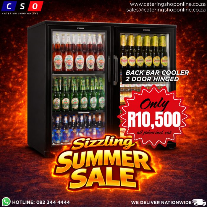 Back Bar Cooler 2 Door Hinged