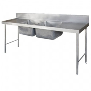 Sink Double Bowl 2300mm Stainless Steel