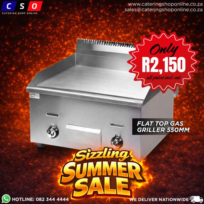 Flat Top Gas Griller 550mm