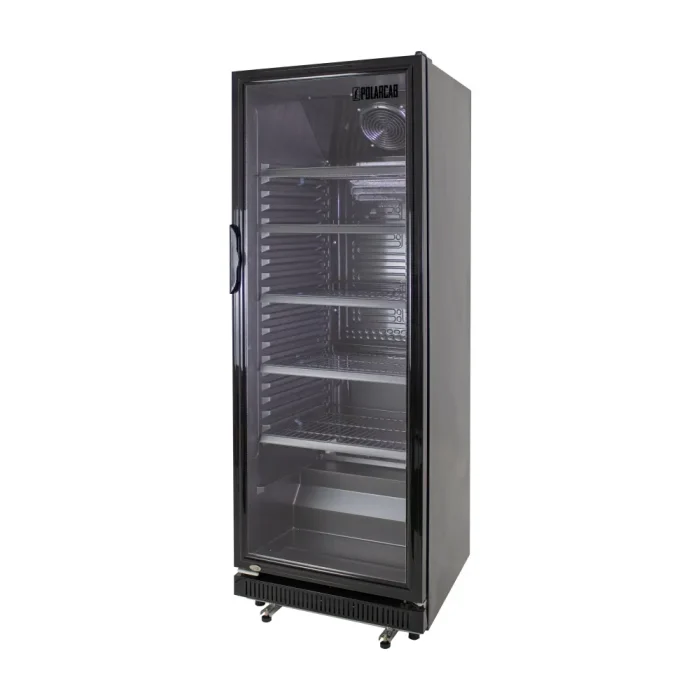 POLARCAB Single Door Display Fridge – BLACK