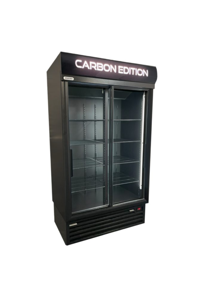 *CARBON FIBRE* Double Door Cooler (*STAYCOLD*) – Sliding Doors